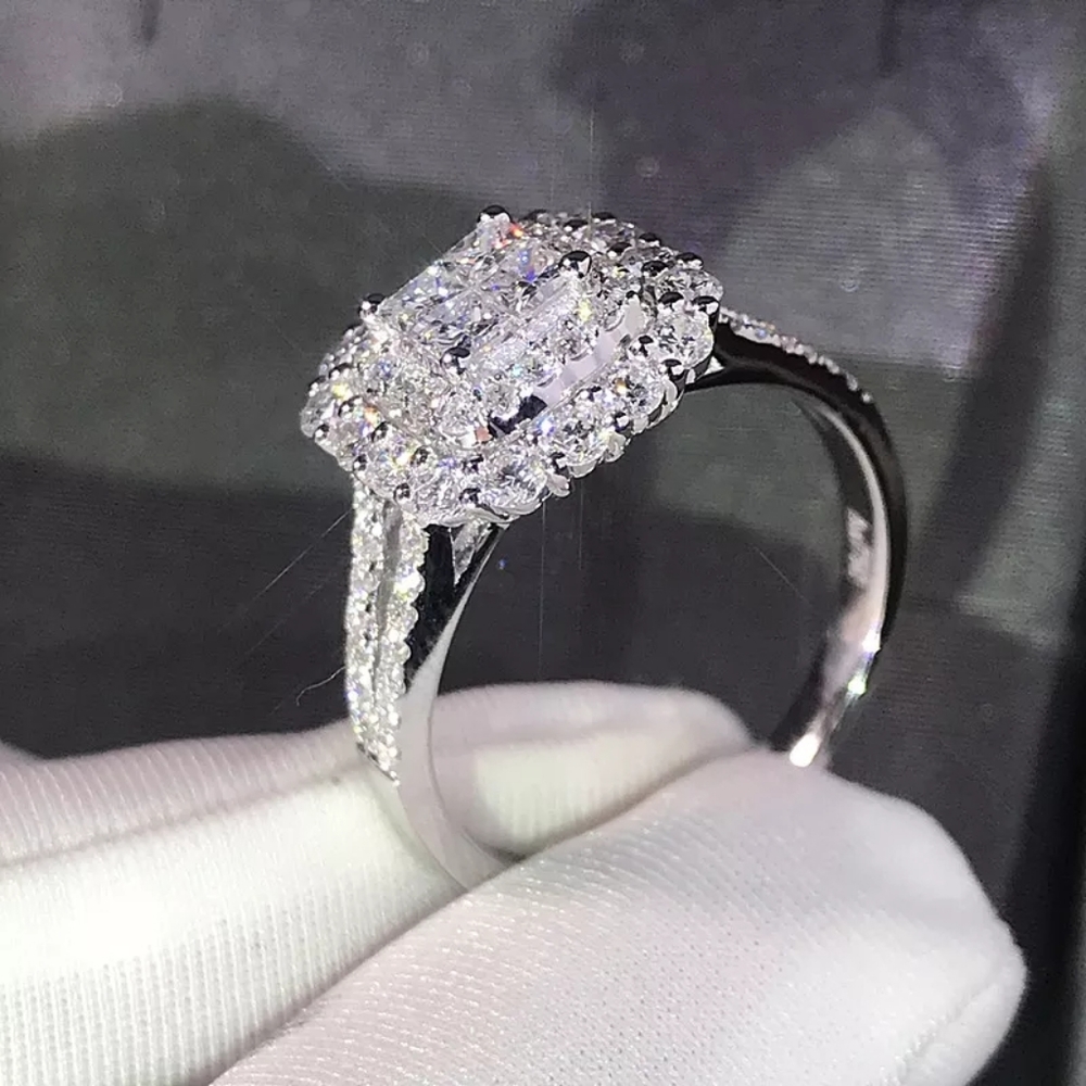 New Square Shape Women Ring - Picture 2 of 6